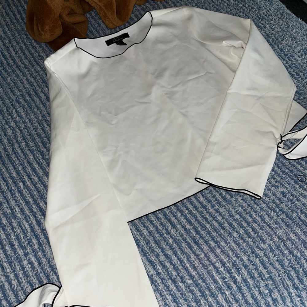 Forever 21 white silk long sleeve